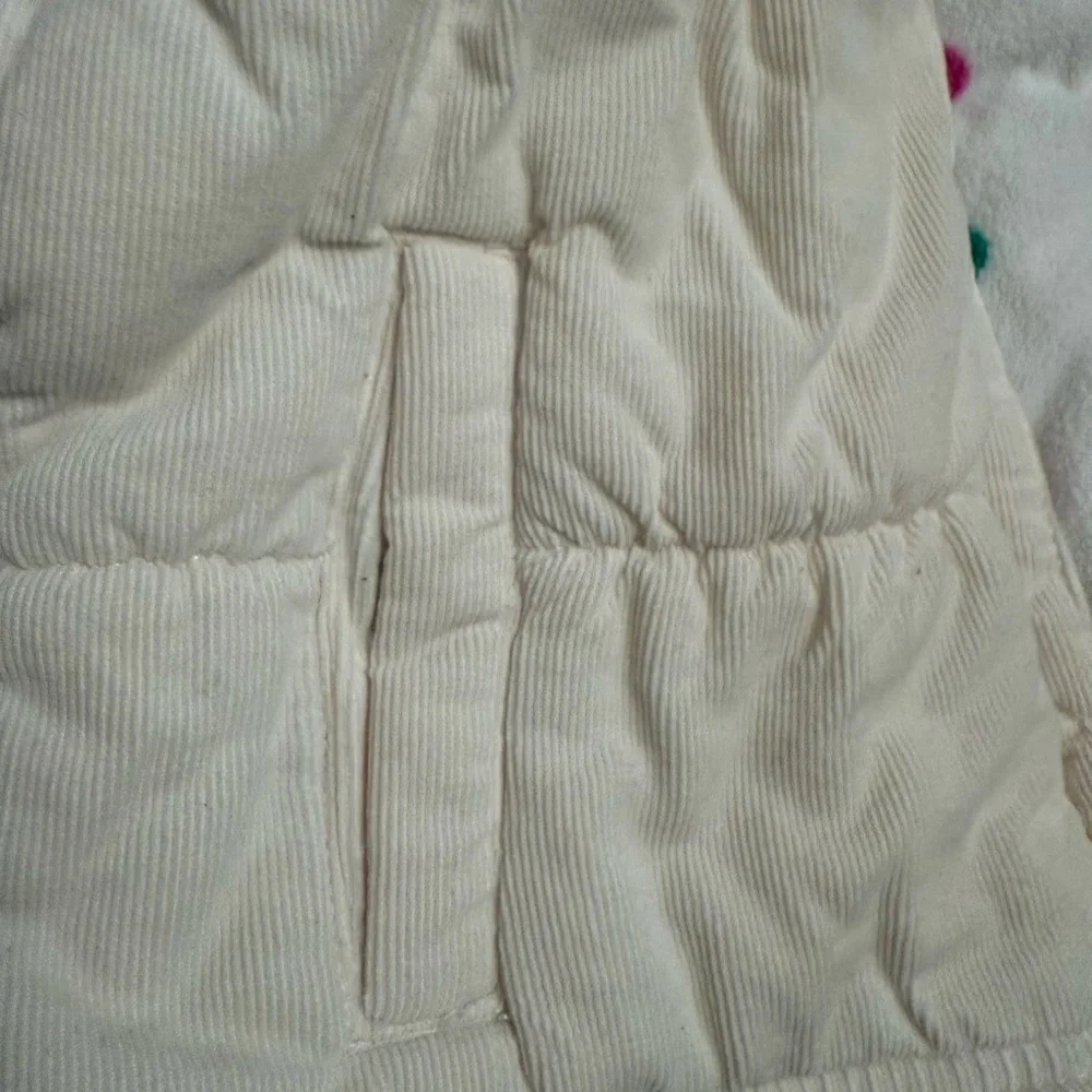 Carter's Cream Vest with Polka Dot Lining